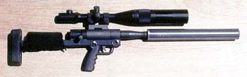 .50 BMG short barrel rifle Suppressor and 40x Nightforce scope