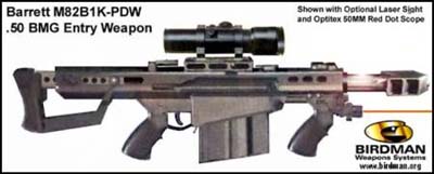 Barrett M82B1K-PDW .50 BMG Entry Weapon