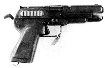 .45 caliber pistol produced largely from stampings (WW2)