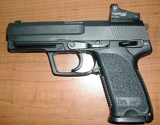 HK USP40 w/Tasco Optima 2000 Red Dot Sight