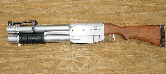 40mm Four Shot Pump Grenade Launcher. Copy of the China Lake NATIC