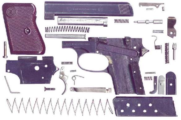 CZ Model 1945 in 6,35mm caliber (.25 ACP)