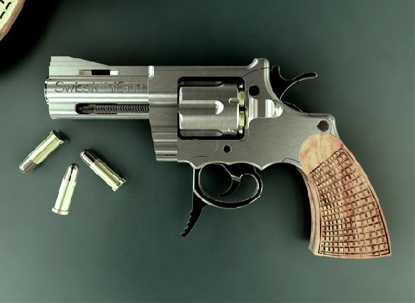 SwissMiniGun: the smallest revolver and ammunition in the world.