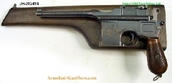 Mauser - Prewar commercial Model 1896 - Broomhandle, with repro holster / stock.